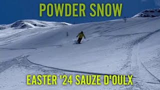 Fast amp Powder Skiing Easter 24 Sauze dOulx [upl. by Odraner]