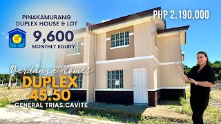 House Tour 57  Murang Duplex House and Lot thru PagIBIG General Trias Cavite  Verdanza Homes [upl. by Aittam]