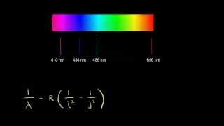 Emission spectrum of hydrogen  Chemistry  Khan Academy [upl. by Jasun]