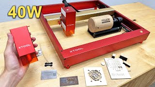 Powerful Laser Engraver 40W  xTool D1 Pro  Unboxing and Test [upl. by Alesandrini]