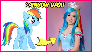 My Little Pony Characters as Humans amp their favorite Drinks and favorite things  Rainbow Dash [upl. by Dnalyram]