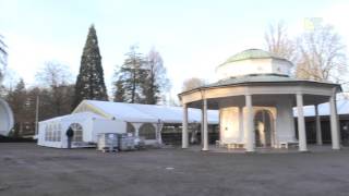 Eisbahn im Bad Meinberger Kurpark wird aufgebaut [upl. by Capello]