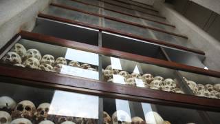 Skulls at the Killing Fields Near Phnom Penh [upl. by Justine]