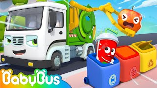 Garbage Truck Song  Vehicle for Kids  Nursery Rhymes and Baby Songs  BabyBus [upl. by Dorrej]