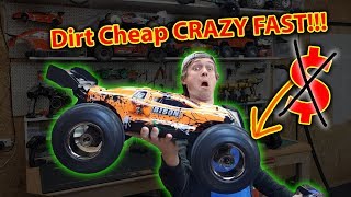 Dirt Cheap BRUSHLESS RC Stunt Truck VKAR BISON [upl. by Litta42]