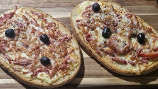 Recette  Tartines Gouda Jambon Bacon [upl. by Sanbo]