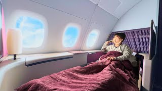 8000 First Class on Qatar Airways  London 🇬🇧  Doha 🇶🇦 [upl. by Ame]