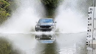 Hydroplaning BMW and Wife Ruins Husband’s Car  vehicles vs deep water  flood compilation [upl. by Meit]