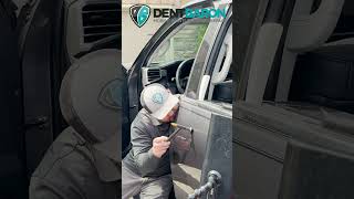 Toyota Door Dent Crease removedPaintless Dent Repair  Dent Baron Raleigh NC [upl. by Morocco]