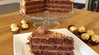 Ferrero ROCHERTorte  Ferrero RocherCake  leckere SchokoladenSahneTorte  Sallys Welt [upl. by Swayne]