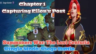 Summoners War The Lost Centuria  Single mode  Siege Battle  Chapter 1  Defeating Ellen 🔥🔥 [upl. by Avihs]