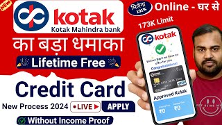 Kotak Credit Card Apply 2024  Lifetime Free 173K L  Kotak Mahindra Bank Credit Card Online Apply [upl. by Lougheed]