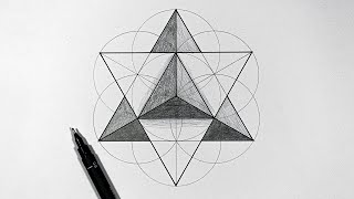 Drawing a Star Tetrahedron  Real Time Sacred Geometry Tutorial [upl. by Yllehs]