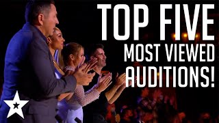 TOP 5 MOST VIEWED Auditions from Britains Got Talent 2022  Got Talent Global [upl. by Acirne]