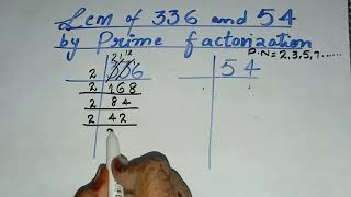 Lcm of 336 and 54  by prime factorization  in UrduHindi [upl. by Atnovart]