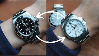 Comparison Rolex Submariner Vs Rolex Explorer II [upl. by Duyne]