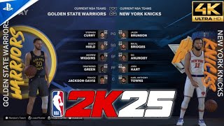 GS Warriors vs NY Knicks full game nba 2k25 Oct 13 [upl. by Barty]