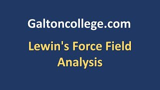 Lewins Force Field Analysis [upl. by Eelnyl]