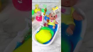 Satisfying with Unboxing amp Review Miniature Slime Bath Set Toys Video  ASMR Videos [upl. by Ulphiah162]