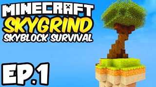 Minecraft Skygrind Skyblock Survival Ep1  FALLING ENDERMAN Minecraft 18 [upl. by Anirazc]