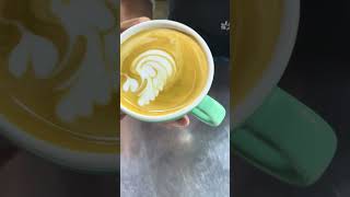 Art baristas latteartclass coffeeart coffee baristashouse coffeedecoration latteart latte [upl. by Teerell]