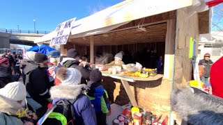 Canada Makeshift restaurant built amidst downtown freedom convoy protest 252022 [upl. by Winn]