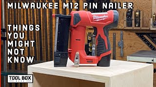 Milwaukee M12 Cordless 23 Gauge Pin Nailer 254021 [upl. by Ahsok]