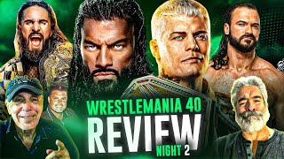 WrestleMania 40 Night 2 Review and results with Vince Russo and Bill Apter [upl. by Edras27]