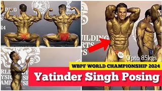 Yatinder Singh Complete Posing  WBPF IBBF MR WORLD Bodybuilding Championship 2024 Maldives [upl. by Rikki]