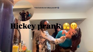 HICKEY PRANK ON MY EX🫣😳 ALMOST WENT LEFT😰‼️ [upl. by Helbonna578]