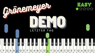 Demo letzter Tag  Herbert Groenemeyer  Piano Tutorial [upl. by Anidal]