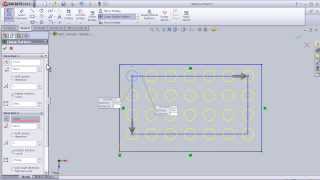 13 SolidWorks Sketch TUTORIAL LINEAR SKETCH PATTERN [upl. by Kenimod]