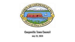 Coupeville Town Council meeting July 23 2024 [upl. by Tedi]