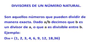 Divisores del 36 Súper fácil y sencillo Profe William [upl. by Efren]