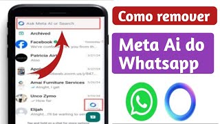 Como remover Meta ai no Whatsapp  excluir meta ai no whatsapp nova atualização [upl. by Davidoff]