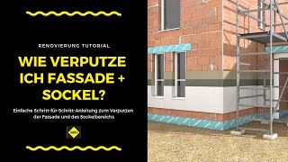 Fassade und Sockel verputzen  SAKRET Heimwerker TV [upl. by Elnar932]