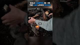 Solo Camping In 30 Cars Locks Froze shorts viral [upl. by Bledsoe346]