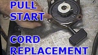 Pull Start Cord Replacement on Ariens Rocket V Rear Tine Rototiller [upl. by Yffub]