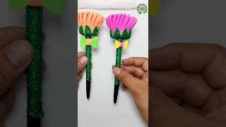 lapiceros decorados con foami craft diy manualidades creative art artesanato flores flowers [upl. by Anilejna799]