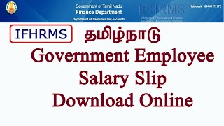 IFHRMS Salary Slip download TamilTN Employee payslip download TN PayslipKaroovoolam [upl. by Asilav]