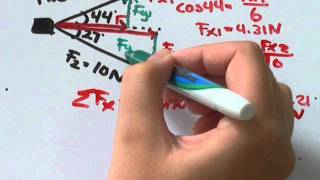 Vector Dynamics 2D Two Forces vectors acting upon an object [upl. by Innep]