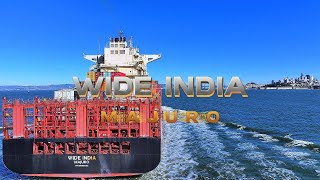 4k Drone Orbit around WIDE INDIA Cargo Ship sanfrancisco cargoship dronelife [upl. by Llednav]