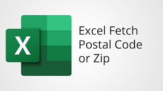 Excel Get Postal Code or Zip Code for Address [upl. by Scandura]