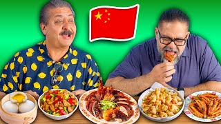 Mexican Dads Try AUTHENTIC Chinese food [upl. by Nurat]