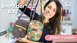 Aprenda a fazer uma BOLSA TRANSVERSAL em tecido  Tutorial com dicas  DIY [upl. by Ybbed]