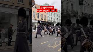 WINDSOR CASTLE GUARD with 1st Bn Welsh Guards Corps of Drums NEW shorts 💂‍♀️changingoftheguard [upl. by Bail]