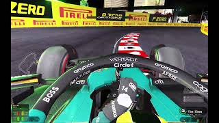 F1 Las Vegas Circuit Onboard AMR24 [upl. by Esorylime]