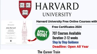 Harvard University Free Online Short courses 2024  Complete Guidance [upl. by Yrtua280]