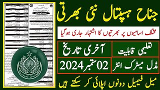 Jinnah Hospital Karachi New Jobs 2024 Sindh Goverment  Technical Job Info 10 [upl. by Raddy]