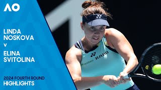 Linda Noskova v Elina Svitolina Highlights  Australian Open 2024 Fourth Round [upl. by Norval]